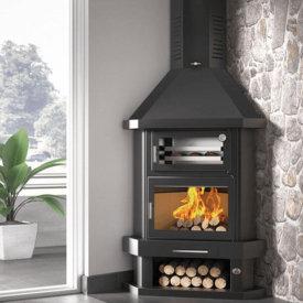 Chimeneas de leña Serie Himalaya Rincon con Horno