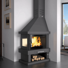 Chimenea leña Serie Himalaya 2 caras Rincon